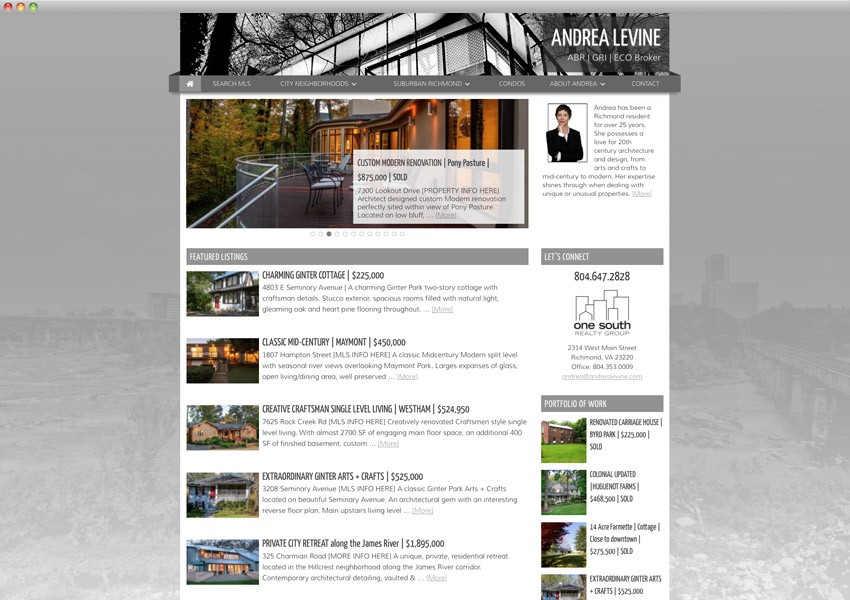 Andrea Levine Real Estate website